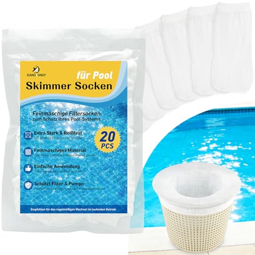 XIANGLONGY Chaussettes Skimmer Piscine 20 Pièces – Chaussettes Filtrantes pour Skimmer,...