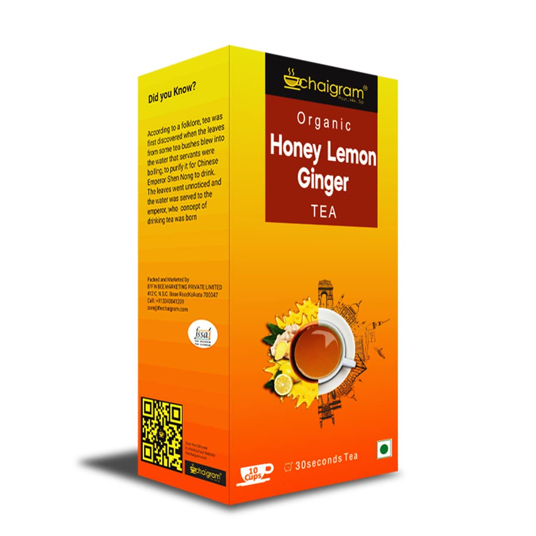 CHAIGRAM Honey Lemon Ginger tea | Natural ingredients | Caffeine free | Boosts energy | Improves immunity | low sugar| organic assam tea | tea premix (tea powder - 10 sachets, 10x 14g= 140g) (B099X273NT) Amazon Price History, Amazon Price Tracker