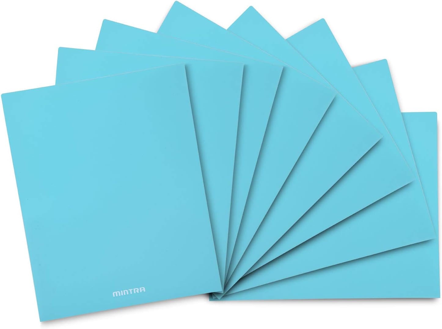 Mintra OfficePoly Pocket Folders (Teal, 8pk)