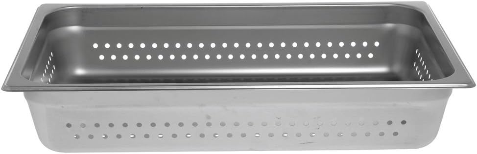 HUBERT Steam Table Pan Hotel Pan Full Size Perforated Stainless Steel - 4" D