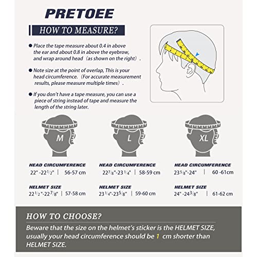 image for Pretoee Open Face Helmet with Visor, Vespa Helmet 3/4 Motorcycle Helme