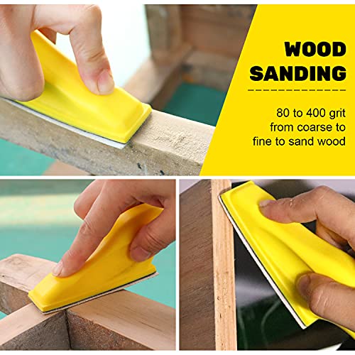 POLIWELL Micro Sander Kit 3.5” x 1” Mini Sander for Small Projects