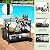 GOFLAME 3-Shelf Outdoor Grill Dining Cart, Movable Food Prep Cart Table with Adjustable Shelf, Stainless Steel Table Top, Kitchen Cart Island Table on 2 Wheels, Heavy Duty BBQ Flattop Worktable