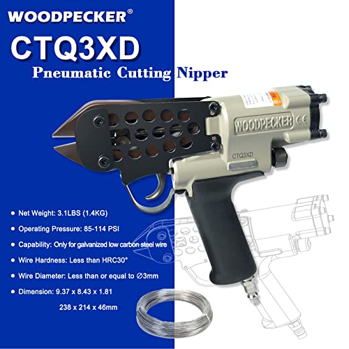 Woodpecker Ctq3Xd Saving Labour Pneumatic Bolt Cutter, Automatic Wire Cutting Nipper For 3Mm Diameter Galvanized Low Carbon Steel Wire, With Heat And Anti-Rust Treatment, Tool For Kinds Of Wire Cut #TOP3