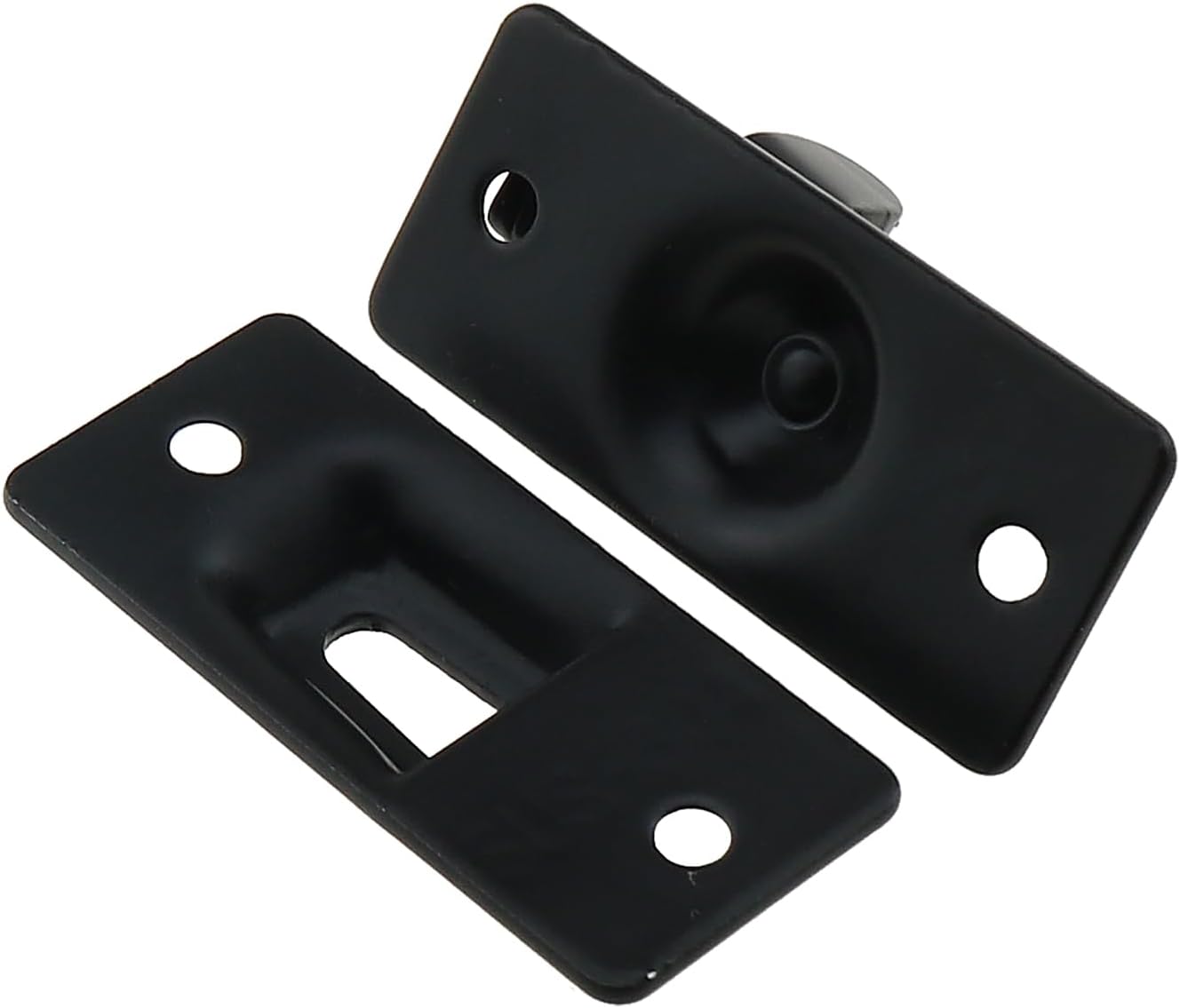 4.4x1.9x1.9cm Black 304 Stainless Steel 90 Degree Right Angle Door Latch Wooden Fence Metal Door Latch Bolt Sliding Door Latch Hitch for Cabinet Drawer Aluminium Alloy Door