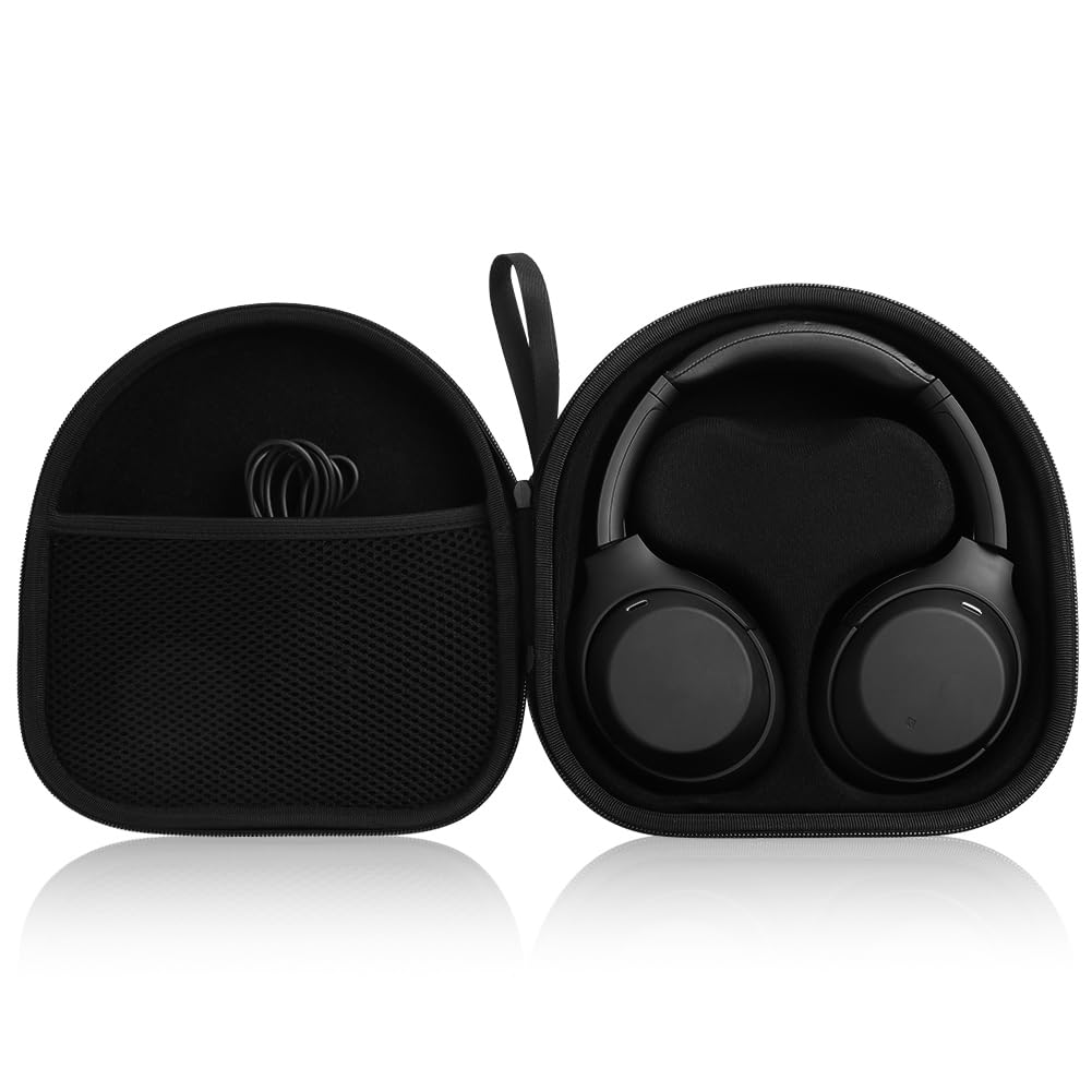 Ainiv Czarny Etui Kompatybilny ze Słuchawkami Bezprzewodowymi z Redukcją Szumów Sony WH-CH700/710/720N WH-1000XM4 i JBL 720BT 710BT, Hardshell Eva Torba na Słuchawki Podróżna z Wyjmowanym Wzmocnieniem
