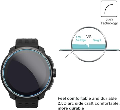 Miniatura 4 de Protector de pantalla compatible con Suunto Race, película protectora de vidrio templado antiarañazos 9H para reloj inteligente de carreras (3