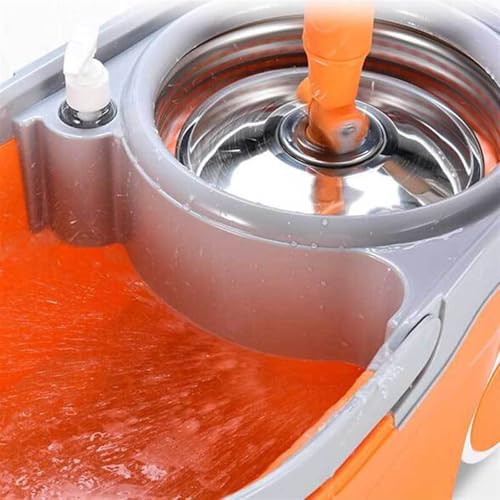 PBENO Bodenwischer Haushalt Mit Metallscheibe Mit Wischkopf Mit Rädern Wischeimer Bodenwischer-Set Rotierend Mit Pier-Stoffwischer – Bild 6