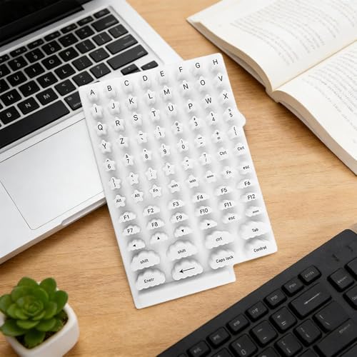 Calcomanías para teclado de computadora y protector de uñas postizas 4