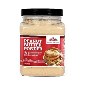Hoosier Hill Farm Peanut Butter Powder, 1LB (Pack of 1), No Additives, 100% Peanut Powder, 8g of Protein per serving