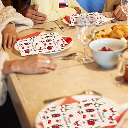 Christmas Napkins Paper Christmas Dinner Napkins For Guests Christmas Hand Towels Disposable Xmas Holiday Napkins Decorative For Holiday Christmas Party Bathroom Supplies (120, Santa Claus) #TOP5