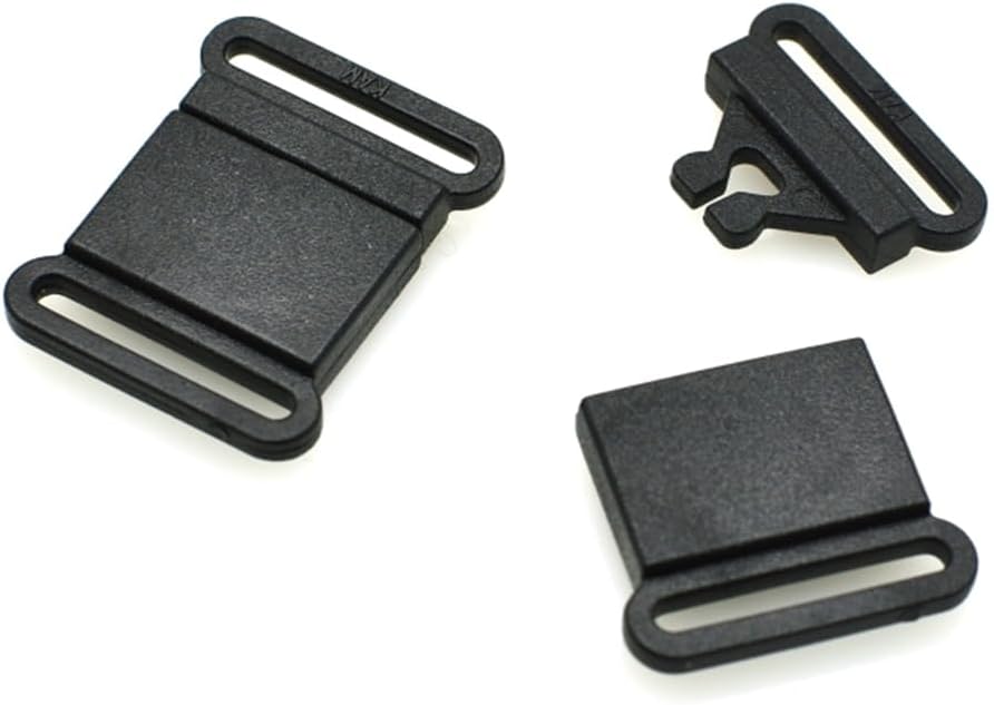 Plastic Breakaway Belt Buckles for Straps or Belts, 20 Pack, Sizes: 3/8", 5/8", 3/4", 1 (Webbing Size 15mm)