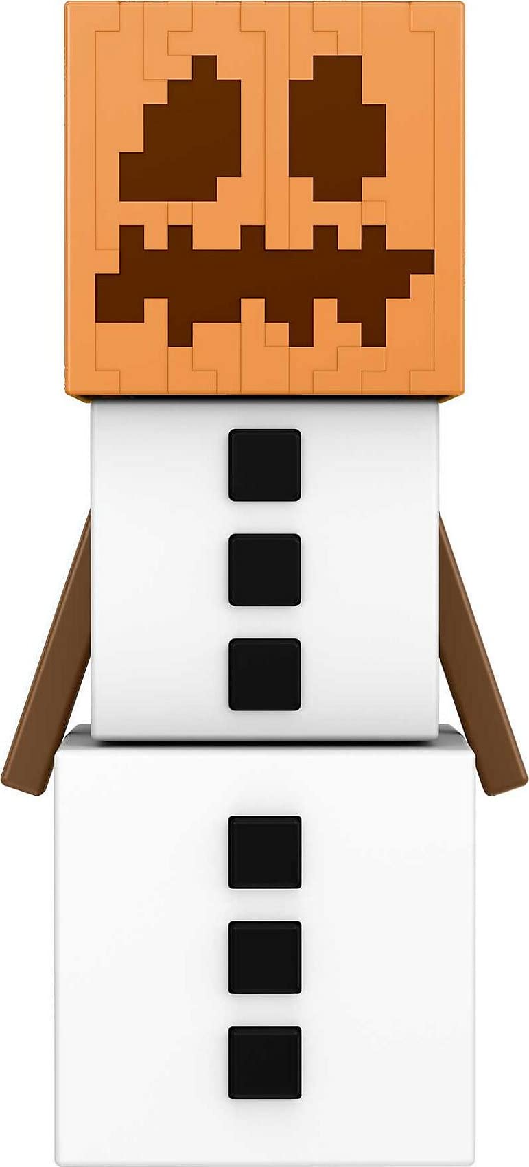 Minecraft Fusion Figures Craft-a-Figure Snow Golem - Easy to Build Character - Compatible With Other Figures - Large Size - Gift for Kids 6+ - HDV54