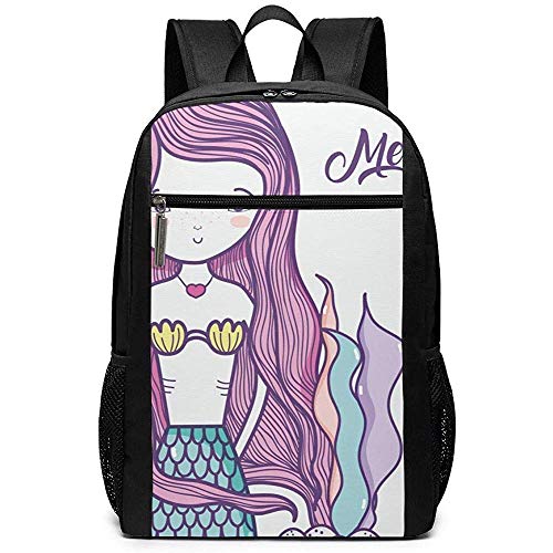 Mochila Escola Sirenita Art Cartoon School Shoulders Cómodas Mochilas