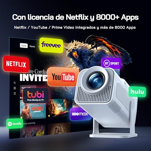 Mini proyector 26000 lúmenes con rotación de 180° y entrada AV para PC 4
