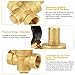 Brass Water Pressure Reducing Valve, Adjustable Pressure Regulator, Brass Pressure Regulator, DN20 G3/4 inch with Meter, 1/2 Inch Thread for Home, Garden, and Plumbing Systems