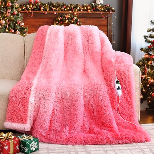 RUJIPO Heated Electric Blanket Heating Throw,Warm Winter Christmas Birthday Gifts