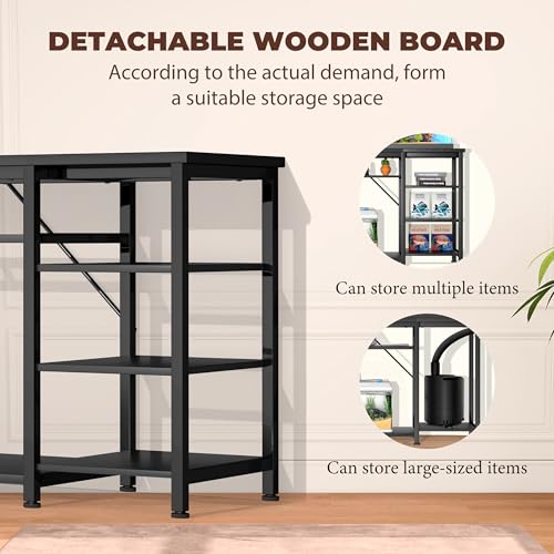 image for GRLEAF 20-40 Gallon Aquarium Stand: 800LB Capacity, Built-In Power Out