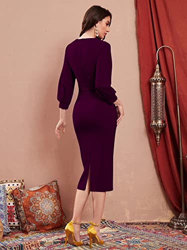 Image of rosery paris Women V Neck fulls Sleeve one Piece Formal Black Floral Western one piece Knee-Length Dress