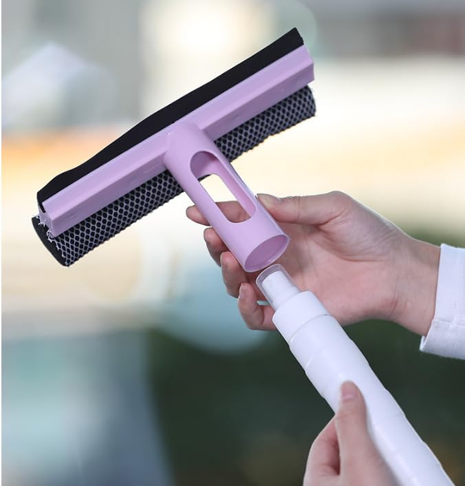 Photo 1 of 2 Set 3In1 Window Squeegee, Car Window Squeegee with Wiping, Cleaning and Spray Function