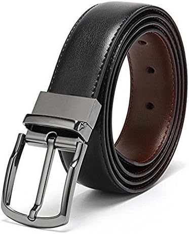 Urban alfamiVegan Leather Reversible Belt, Formal/Regular, (Black/Brown)
