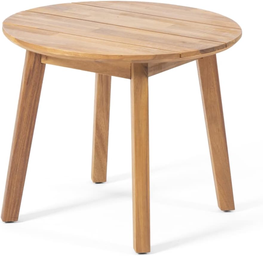 Christopher Knight Home 305538 Evelyn Mid Century Modern Fabric Arm Chair, Beige, Walnut & Rosella Fabric Ottoman, Linen