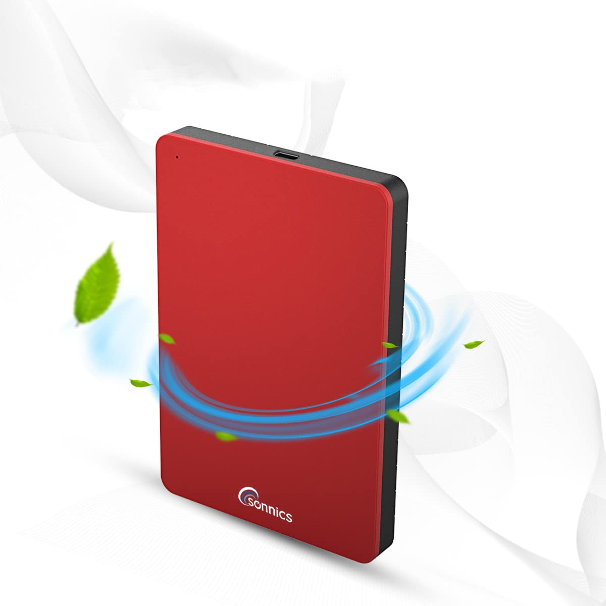 Sonnics SSD portatile da 1 TB (rosso) USB 3.1 compatibile con PC Windows, Mac, Smart TV, Xbox One e PS4