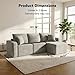 Homall Sectional Couches for Living Room, Modern Boneless Couch with Deep Seat, Upholstered Cloud Sofa, No Assembly Required (Grey, L Shaped Sofa)