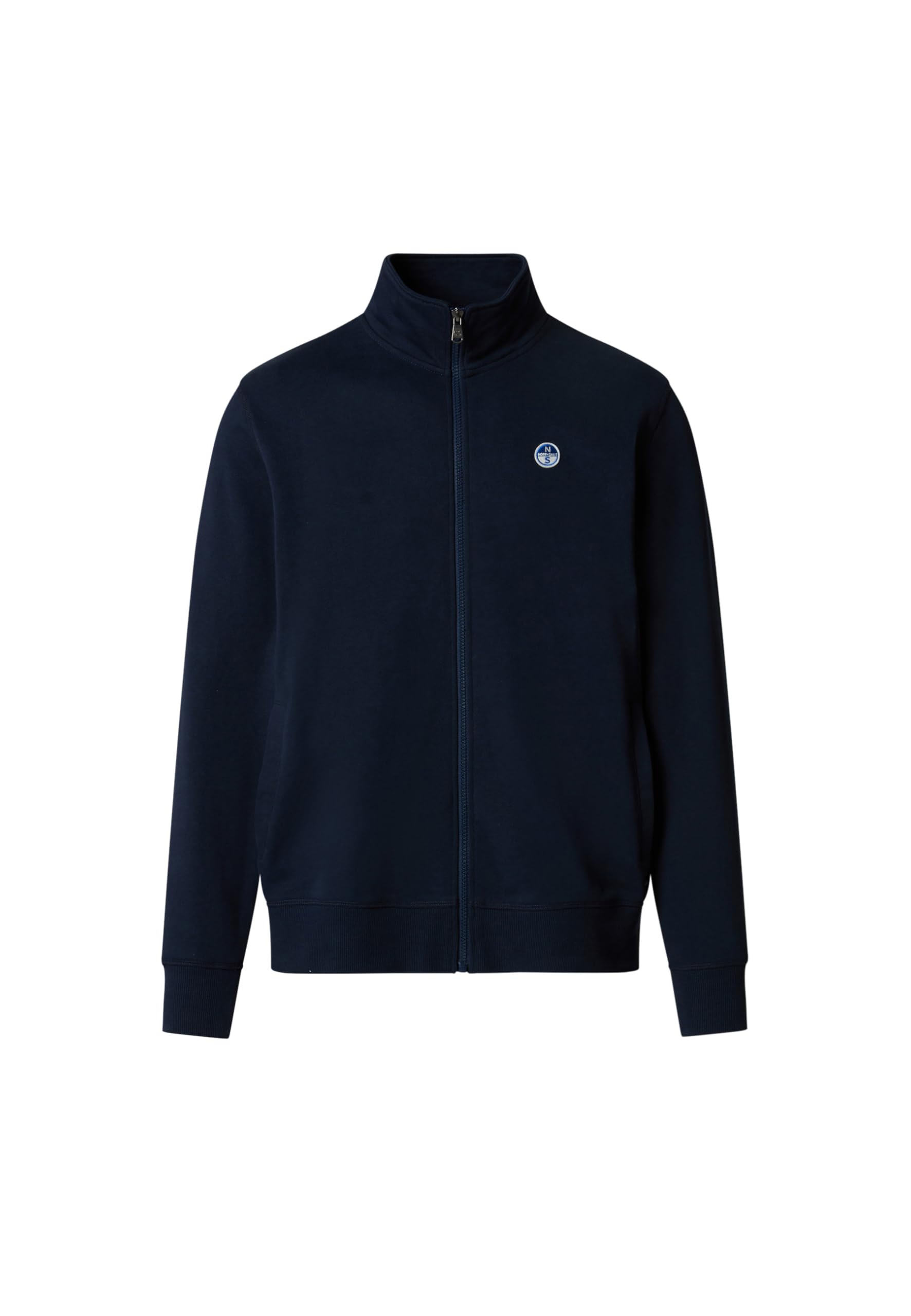 NORTH SAILS Felpa Uomo in Cotone Organico con Collo Alto e Zip