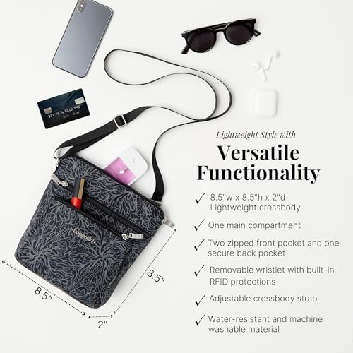 Image of Baggallini Pocket Crossbody Bags for Women 8x8 Small Lightweight Durable Water-resistant Travel Purse W /Rfid