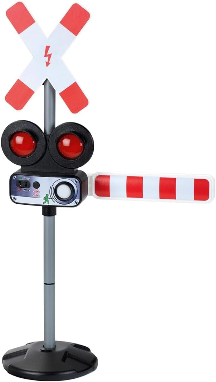 Klein Theo Train Crossing Traffic Light Cycle - Electronic Function, Motion Sensor, Light & Sound, 31.5 x 18, Ages 3+