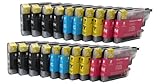 SilverTrade Multipack SilverTrade GmbH - Set de 20 cartuchos de tinta de tamaño extra grande compatibles con impresoras Brother LC985, LC39, LC985BK, LC985Y, LC985C, LC985M, LC39BK, LC39Y, LC39C, LC39M, DCP-J125, DCP-J315W, DCP-J515W, MFC-J265W, MFC-J410, MFC-J415W y MFC-J220 (8 de tinta negra, 4 de tinta azul, 4 de color magenta, 4 de color amarillo)
