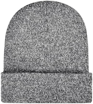ZOORON 1 & 2 Packs Beanie for Men Women Warm Winter Hats Acrylic Knit Cuffed Beanie Cap Unisex