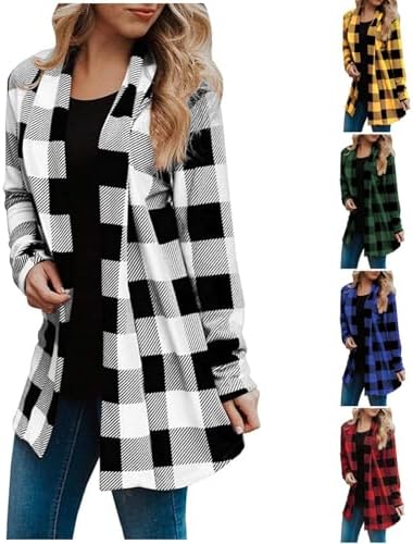 Flannel Plaid Shirt Women Trendy Plus Size Work Cardigan Long Sleeve Loose Buffalo Gingham Jacket Open Front Outfits Flannel Plaid Shirt Women Trendy Plus Size Work Cardigan Long Sleeve Loose Buffalo Gingham Jacket Open Front Outfits