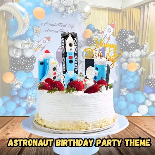Image of Umadiya Take Apart Space Toys, Assemble Educational STEM Toys Spaceship Playset Space Shuttle, Rocket, Astronaut Figures Cake Decoration Space Cake Topper Gift for 3Yr+ Boy Girl