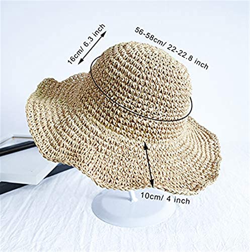 Sombrero playero de ala ancha para mujer miniatura 3