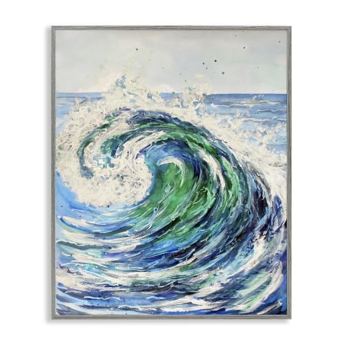 Tsunami Wave Ocean Splash, 24 x 30 Inch Framed Giclée Print