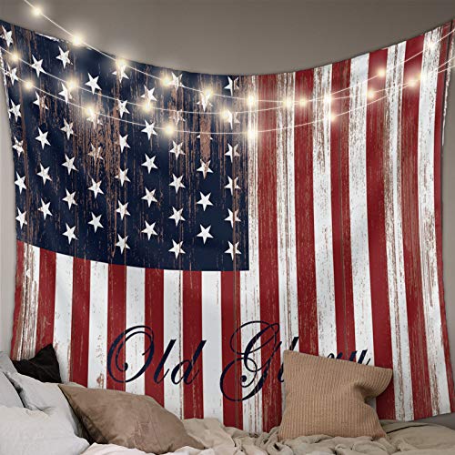 4Th Of July Tapestry Wall Hanging Usa Flag Rustic Tapestries Aesthetic Stripes Stars Old Glory Patriotic Tapestry For Independence Day Bedroom Living Room College Dorm Wall Decor Backdrop 40X60 #TOP23