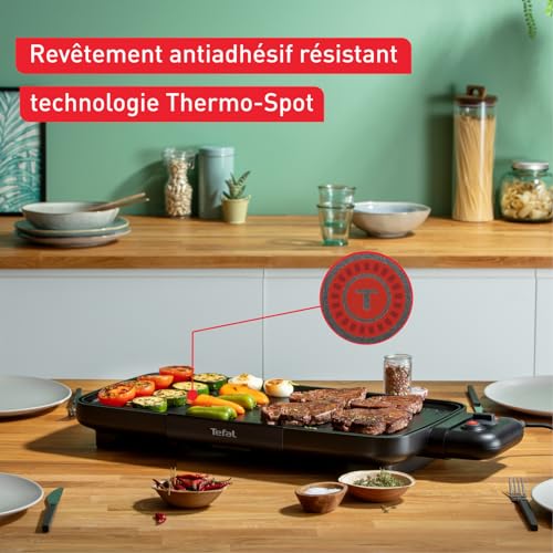 TEFAL Plancha électrique 2 zones Large surface de cuisson Revêtement antiadhésif CB642800 - vue 5