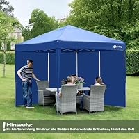 Sekey 2PCS Seitenwände für Pavillon 3x3 Wasserdicht Winterfest, Seitenwände für Pavillon Partyzelt Gartenzelt 3x3m, 1 Fenster 1 Tür, (Navy, 2 Türen) – Ansicht 7