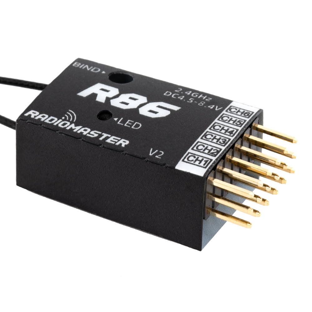 Radiomaster Récepteur PWM compatible R86 V2 6 canaux SFHSS