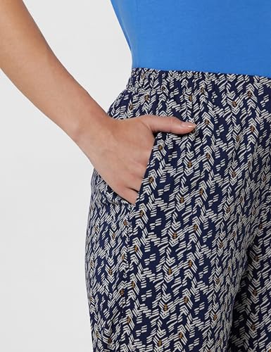 Image of Van Heusen Women's Printed Lounge Pants | Drawstrings & Side Pockets | Ultra Soft Fabric | Relaxed Fit | At home pyjamas | Everyday Comfort | Printed | Style 55306 | Available in Pack of 1 & 2