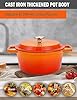 NWsystems 4.2 Quart Cast Iron Dutch Oven with Lid - Enameled Non-Stick Interior, Oven Safe to 500°F, Multi-Stovetop Compatible – Flame #4