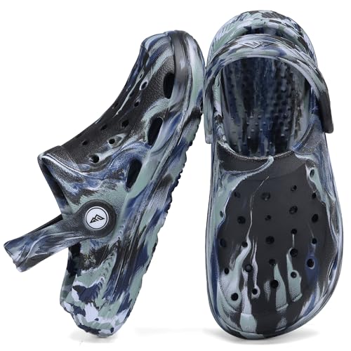 Image of Kids Tie Dye Garden Clogs for Boys Girls | Lightweight Slip-On Water Shoes with Arch Support