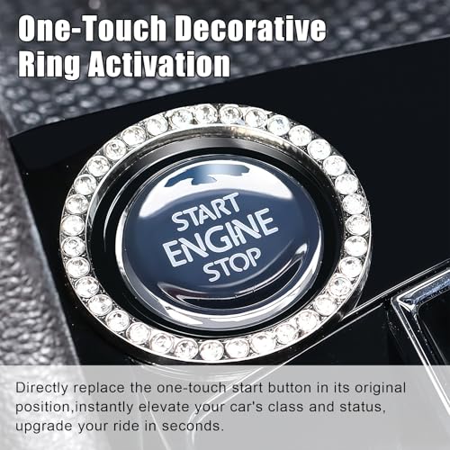 Bling Car Cubreasientos Rhinestone Antideslizante 4 Pzas miniatura 4