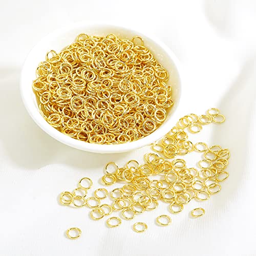 500Pcs 10Mm Gold Open Jump Rings Open Connectors Jump Rings For Jewelry Making Jump Ring Circle Metal Findings Jump Rings For Keychains #TOP1