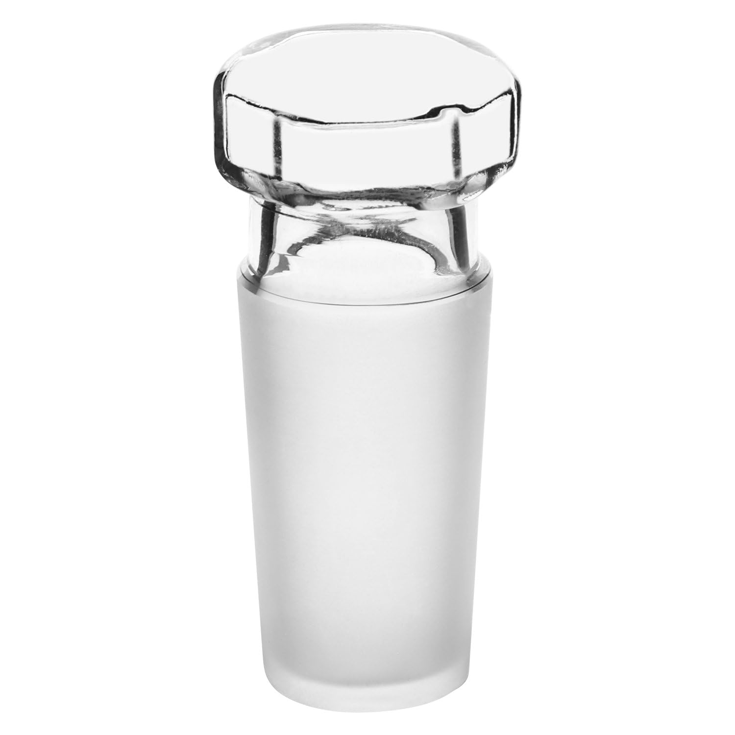 Labasics 1-Pack Glass Hex Head Hollow Glass Stopper, Hexagonal Head Glass Hollow Stopper for 24/40 Outer Joint Glass with Closed Bottom