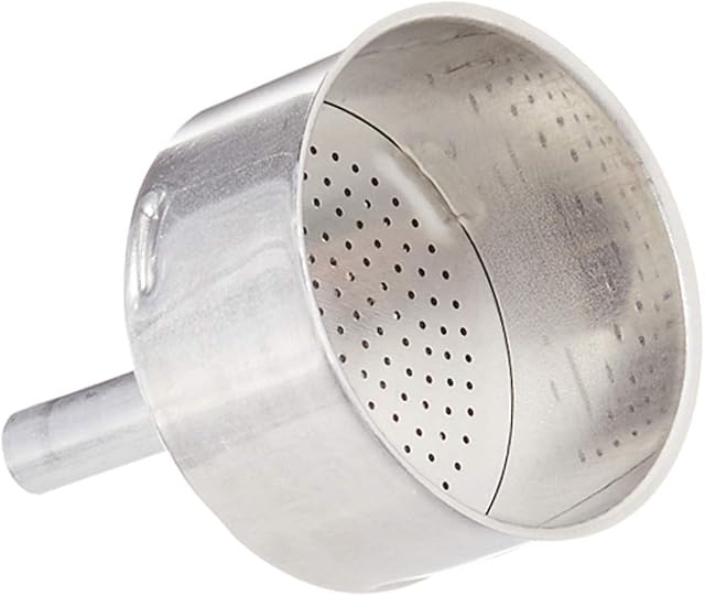 Bialetti 0800104 Blister singletainless Steel Aluminum funnel for the 4 cup Moka pot, 12 x 8 x 19 cm