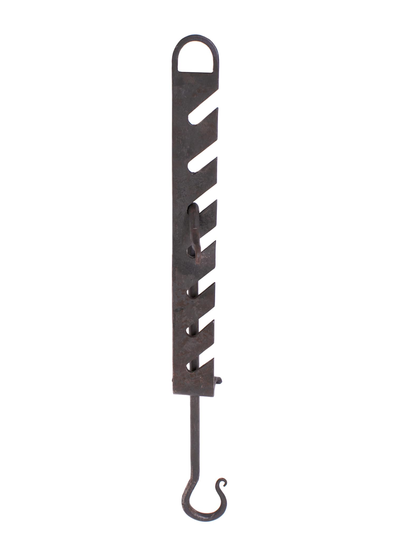 Ulfberth - Mittelalterlicher Verstellbarer Kesselhaken handgeschmiedet - ca. 80 cm Länge - Ideal für Reenactment, LARP und Historische Lager