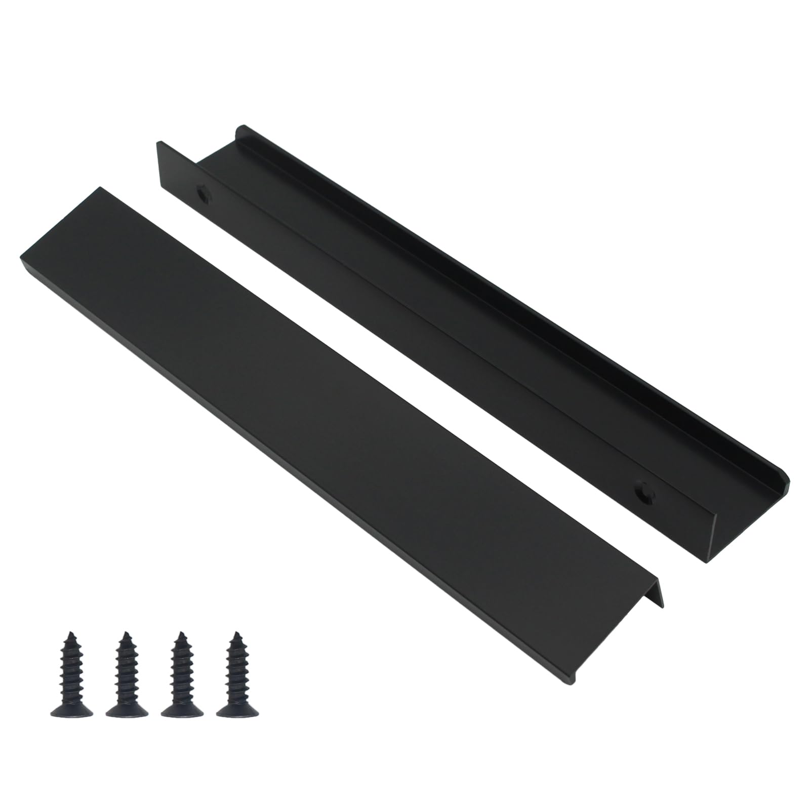 Poignées noires en aluminium de finition moderne 160 mm pour meuble